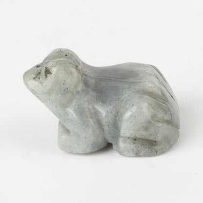 Frog Statue Hand Carved Animal Figurine