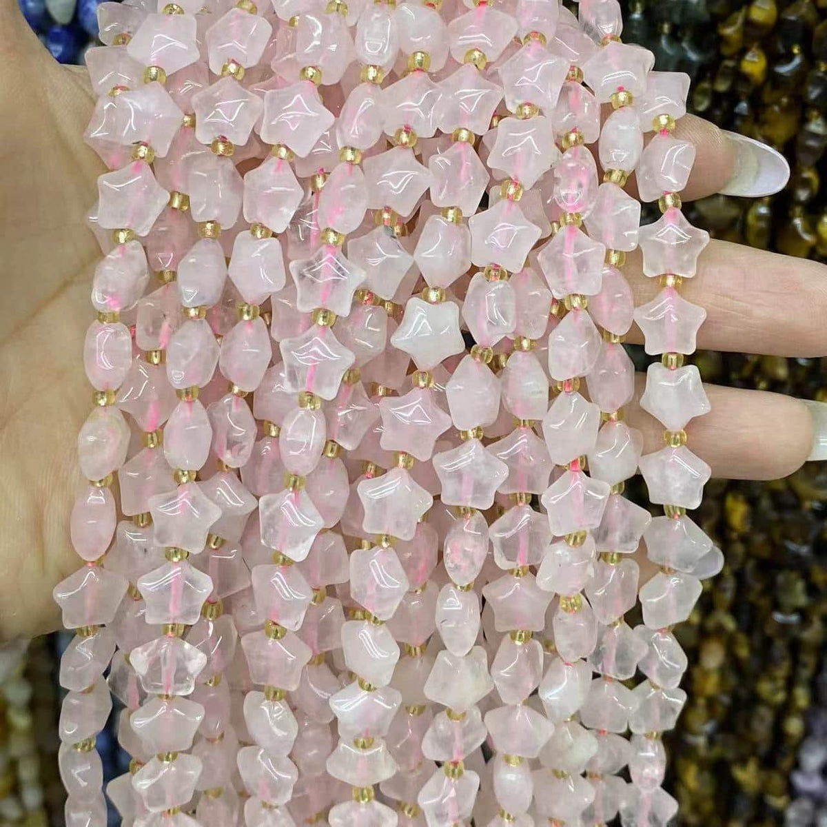 Round Smooth Star Beads 10mm Quartz/Jasper/Agate/Crystal