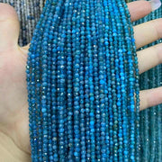 Blue Angelite Tiny Faceted Round Beads 2mm 3mm 4mm