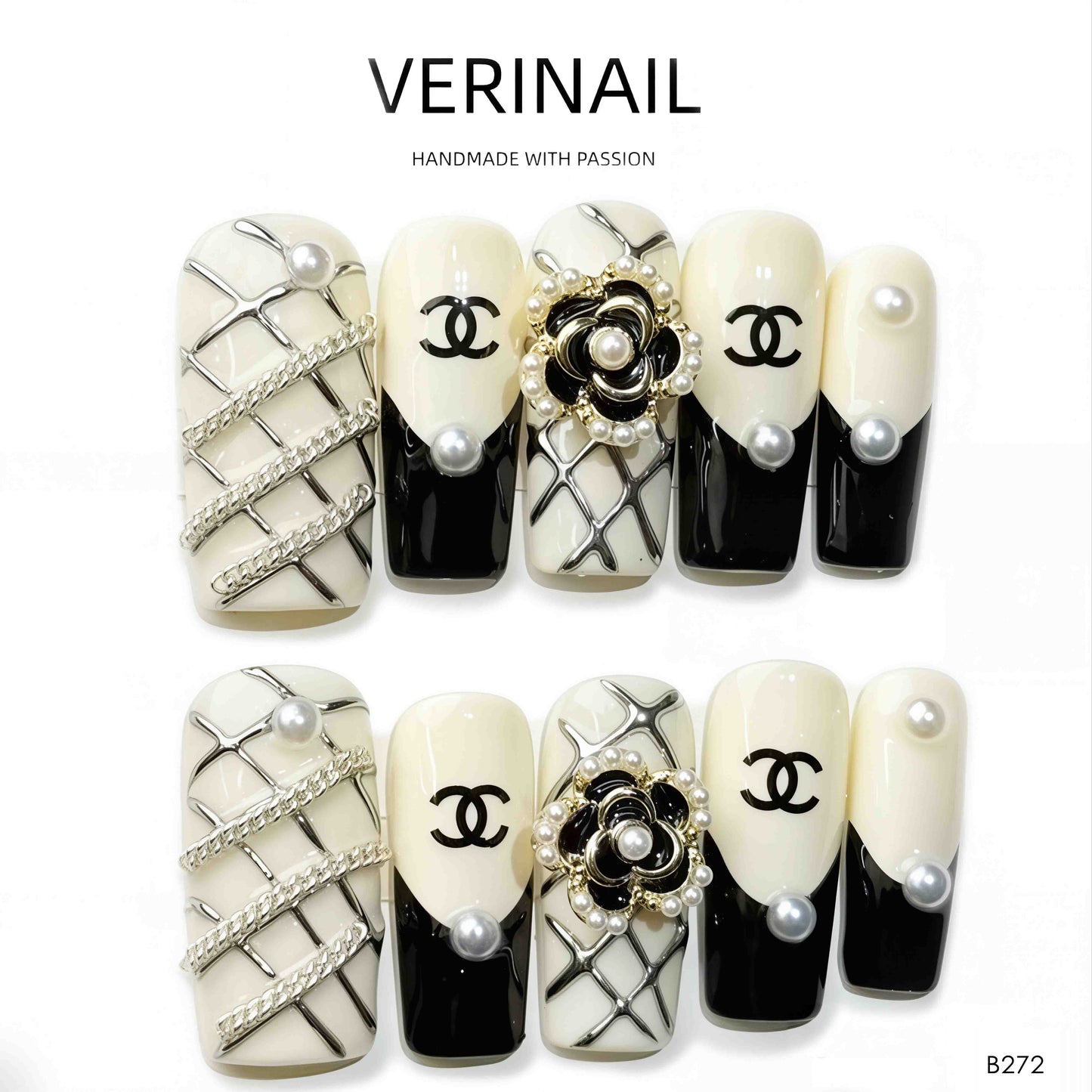 Press On Nails Color Black DL05