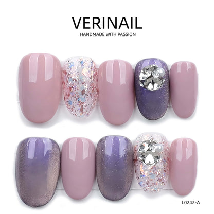 Press On Nails Color Purple CP02