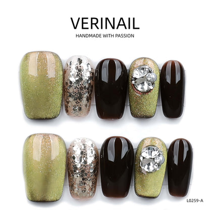 Press On Nails Color Golden DL02