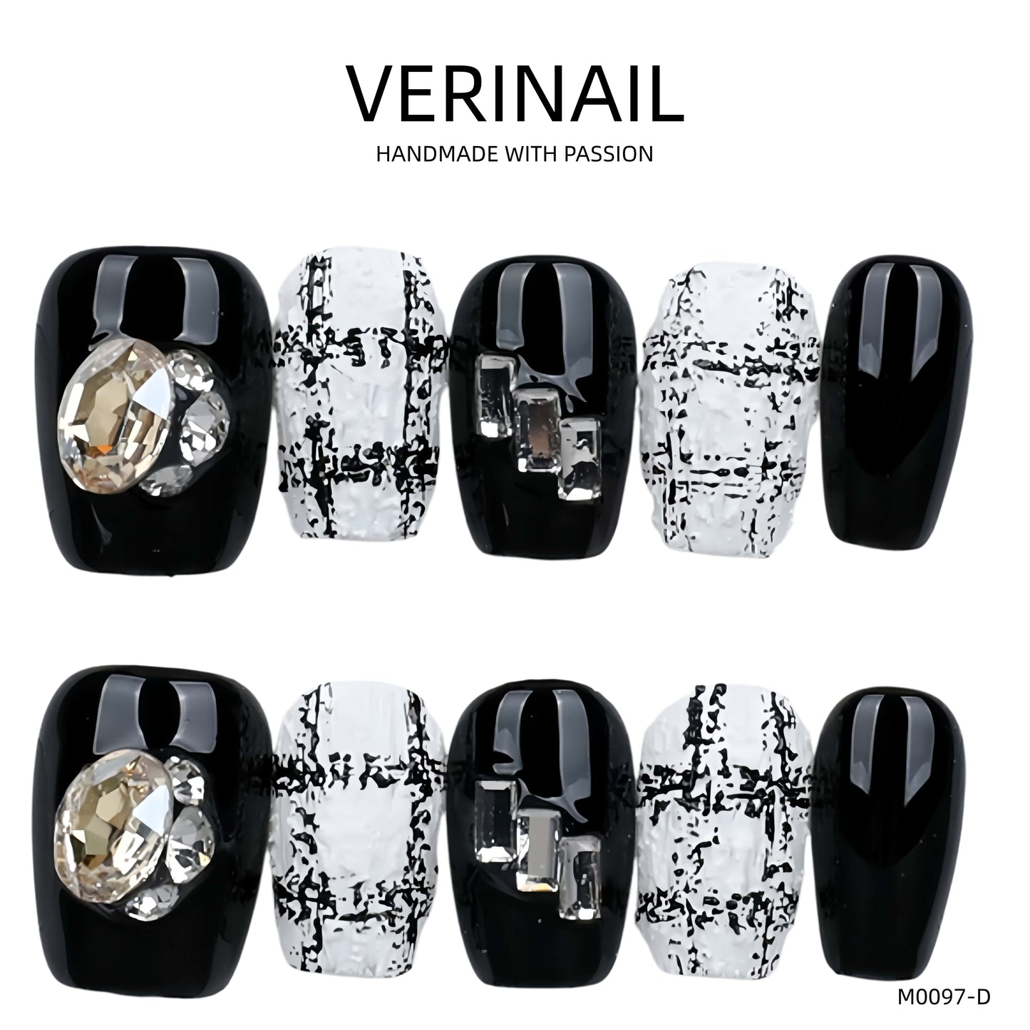 Press On Nails Color Black DL04