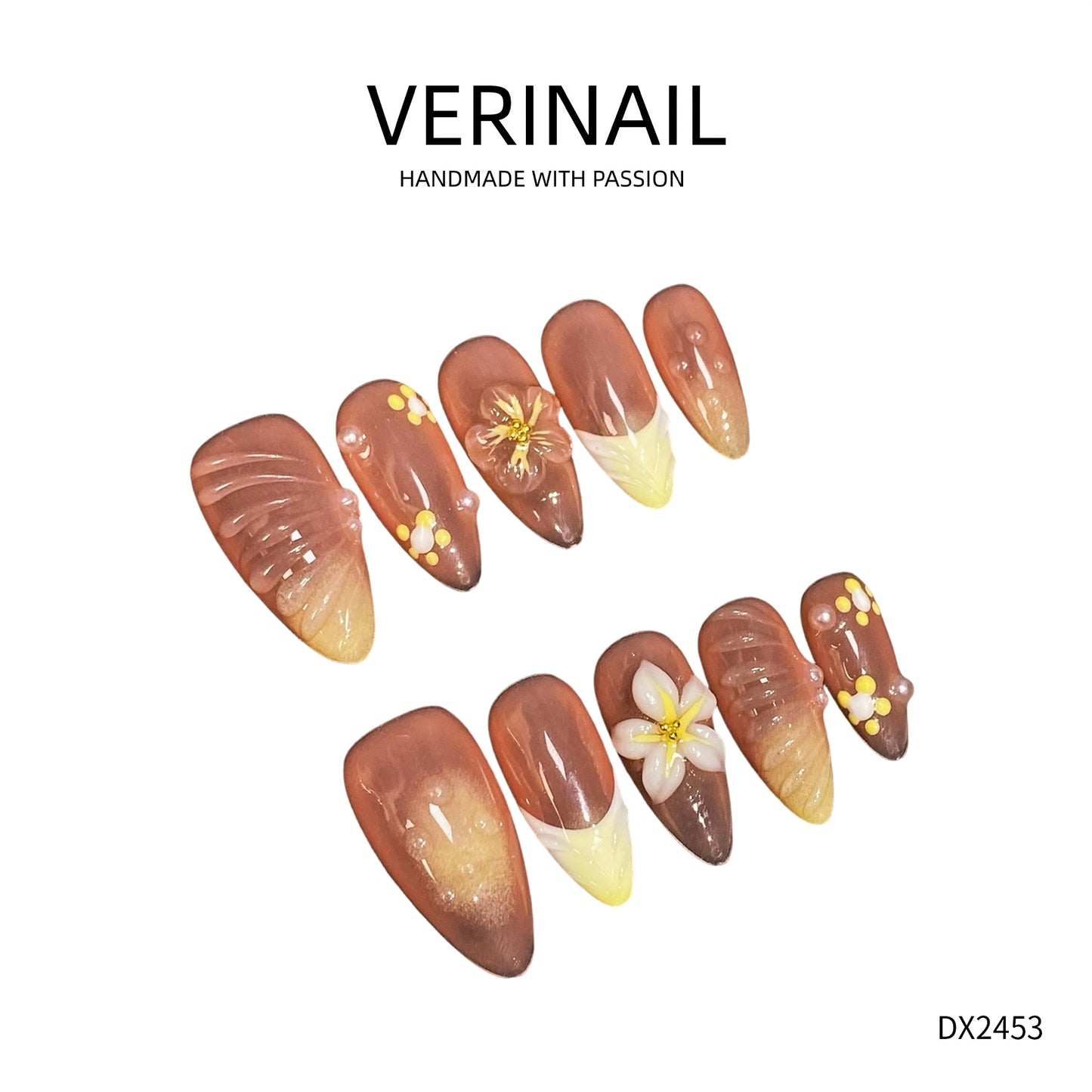 Press On Nails Color Golden DL03