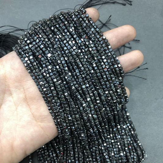 2.5mm Cube Shape Hematite Beads