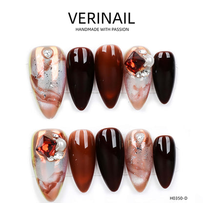 Press On Nails Color Brown DL01