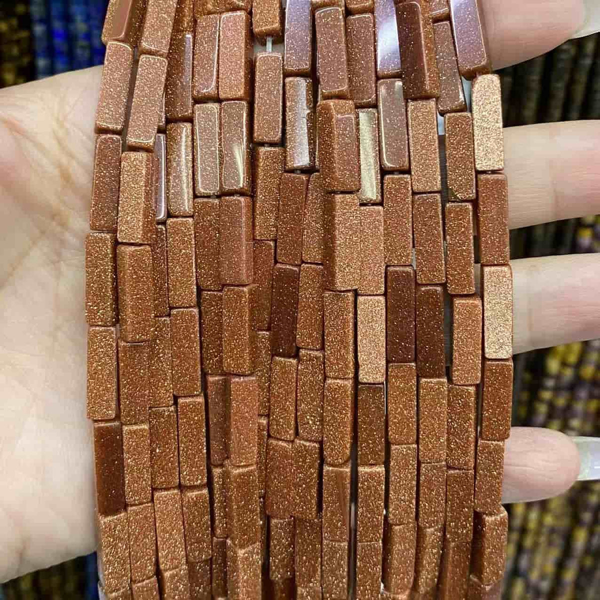 Square Tube Beads 4x13mm Quartz/Jasper/Agate/Crystal