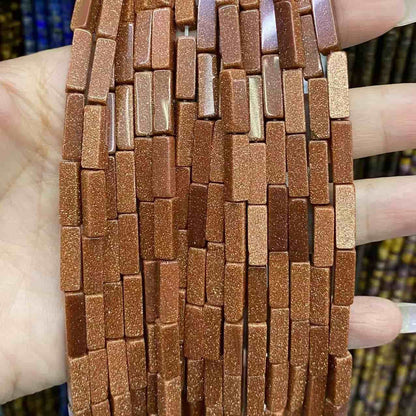Square Tube Beads 4x13mm Quartz/Jasper/Agate/Crystal