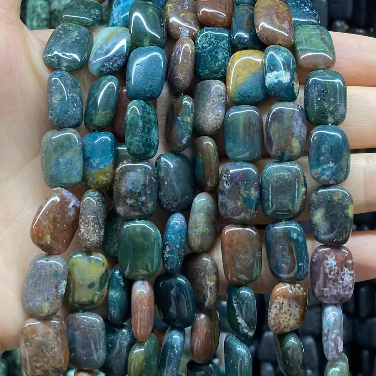 Smooth Rectangle Beads 10x14mm Quartz/Jasper/Agate/Crystal
