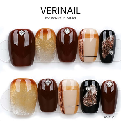 Press On Nails Color Brown DL04