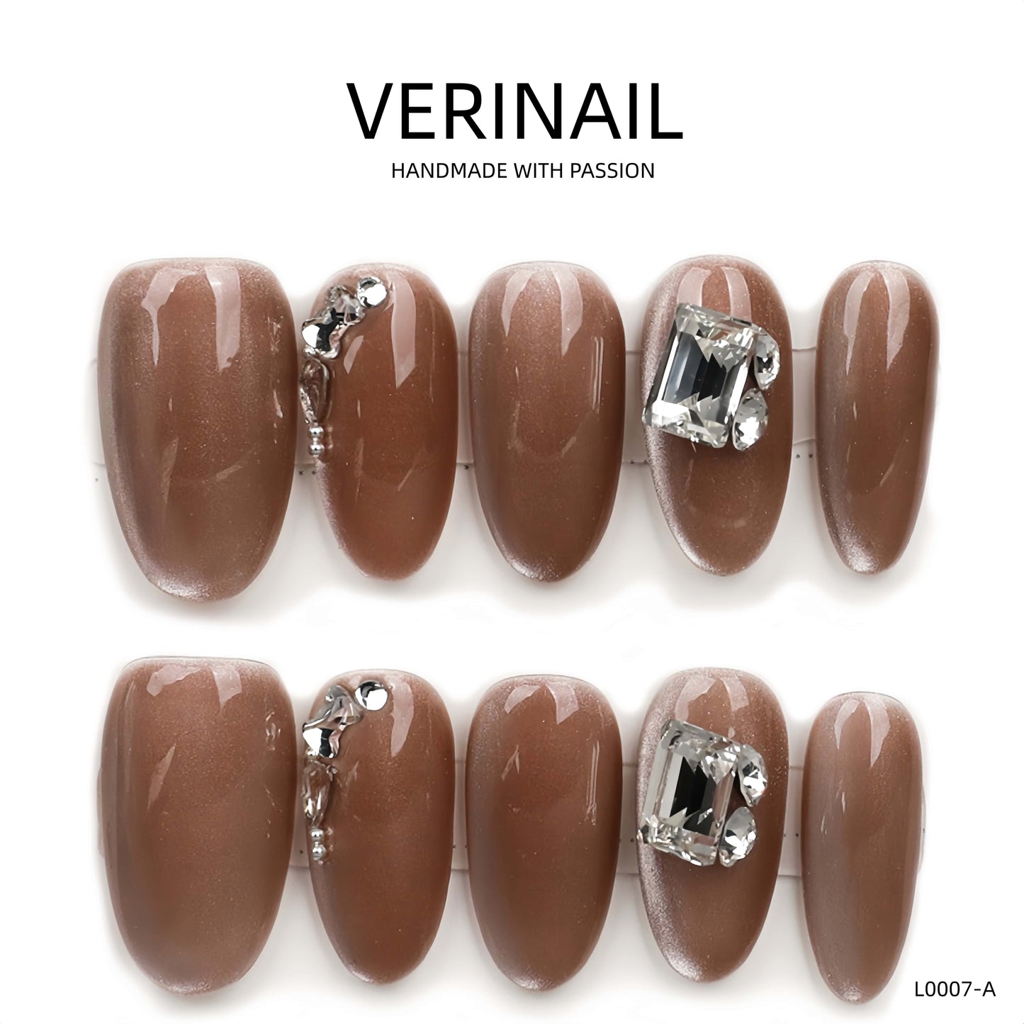 Press On Nails Color Brown DL05