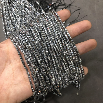 2.5mm Cube Shape Hematite Beads