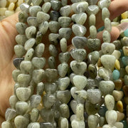 Heart Shape Labradorite Beads