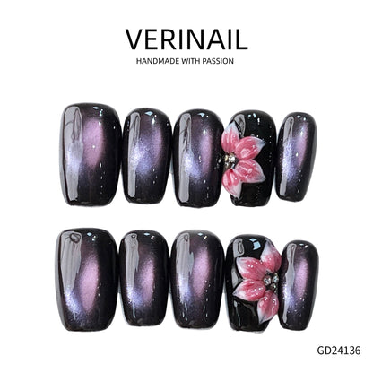 Press On Nails Color Black DL03