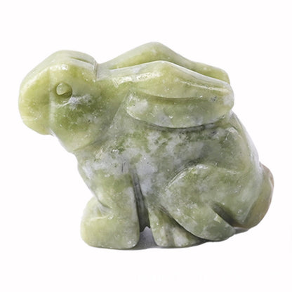 Rabbit Statue Hand Carved Animal Figurine