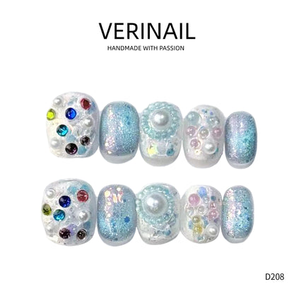 Press On Nails Color Blue DL01