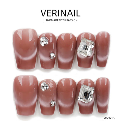 Press On Nails Color Brown DL05