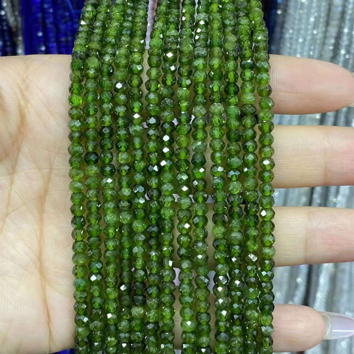 Faceted Rondelle Beads 2x3mm 3x4mm Gemstone/Quartz/Jasper/Agate