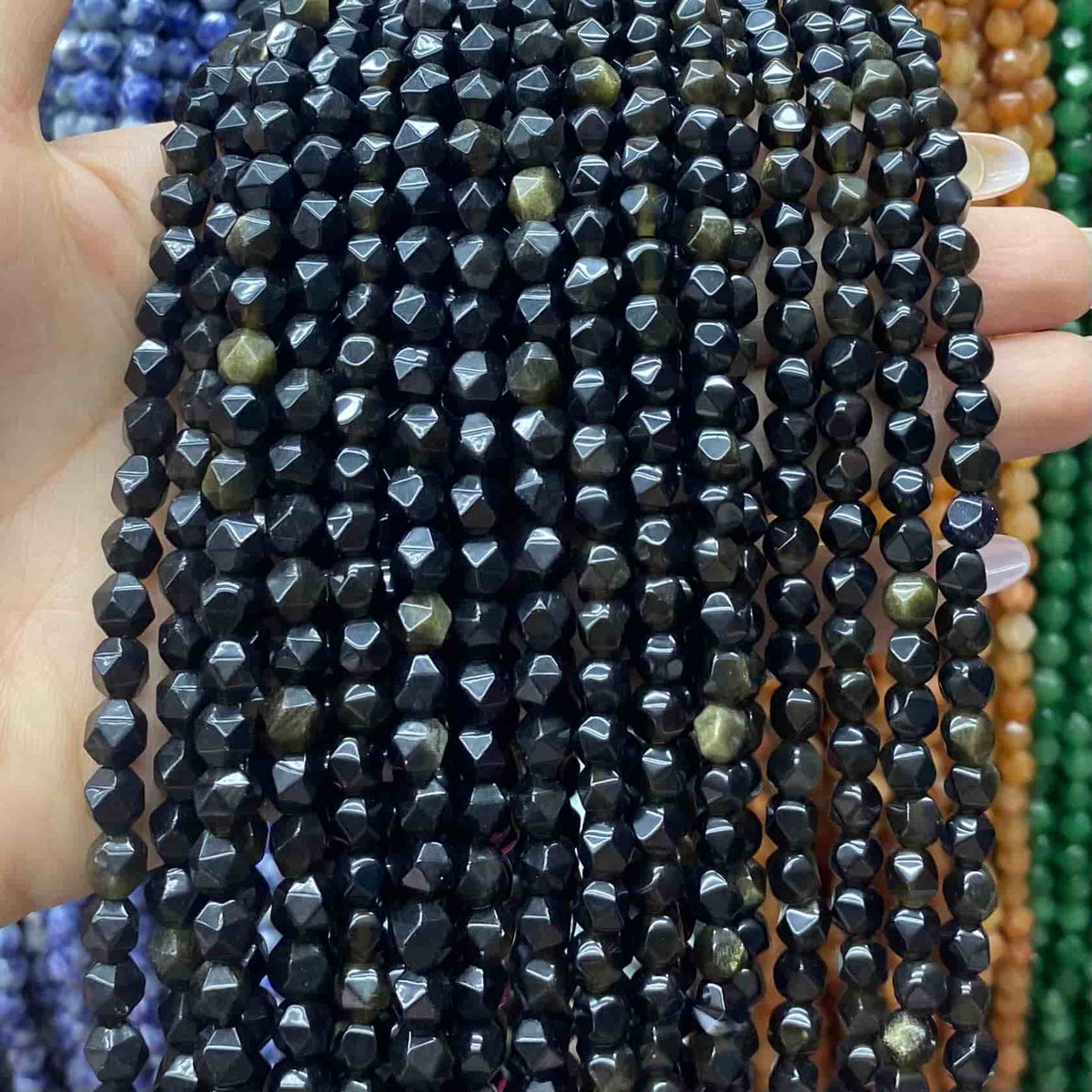 Diamond Faceted Beads 6mm/8mm/10mm Quartz/Jasper/Agate/Crystal