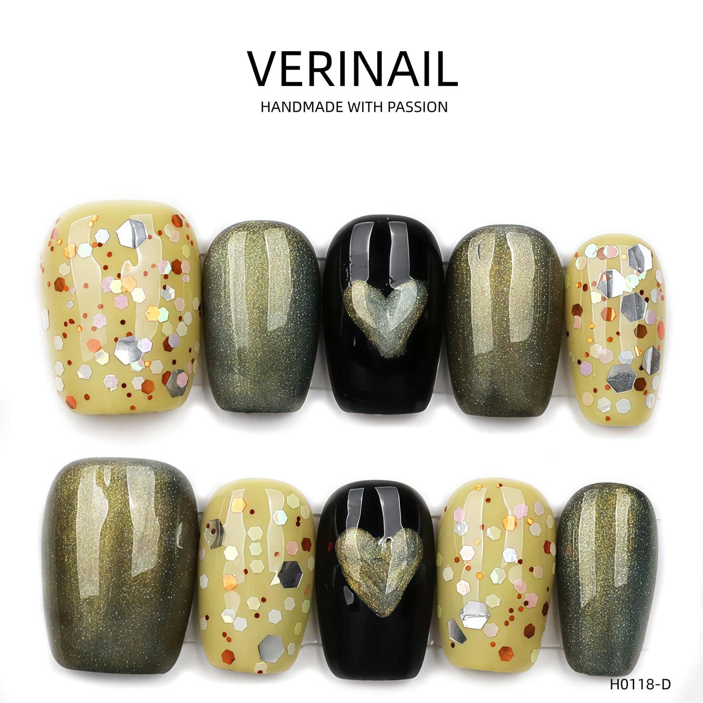 Press On Nails Color Black DL03