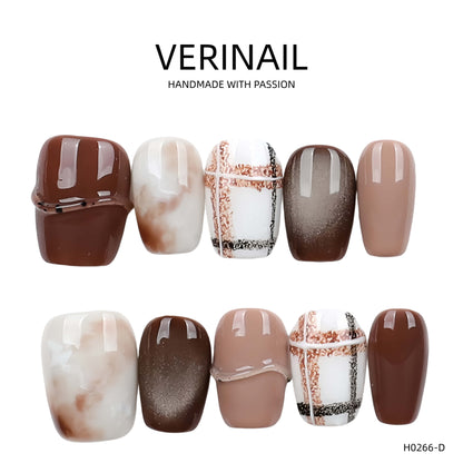 Press On Nails Color Brown DL04