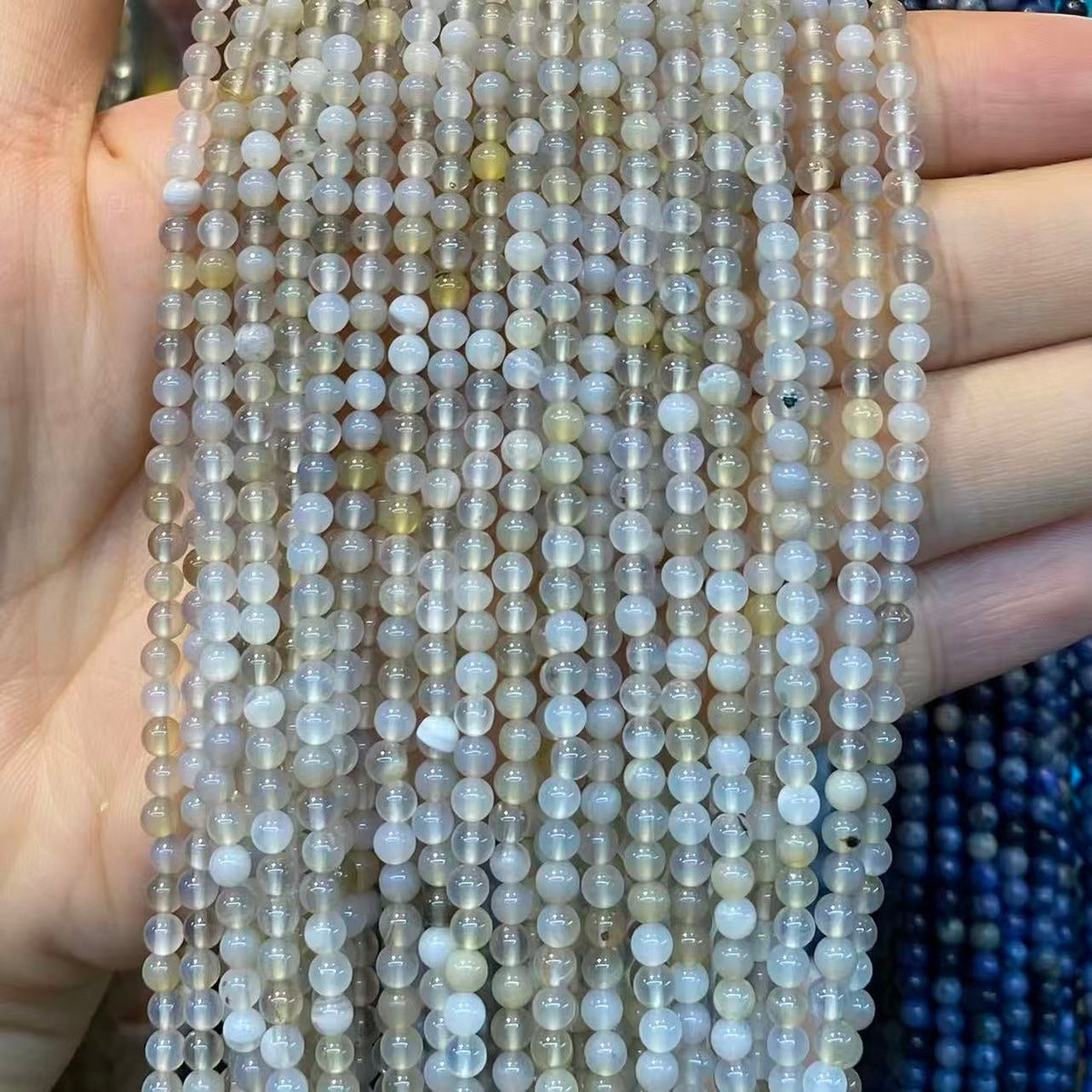 Tiny Round Smooth Agate Beads 2mm 3mm 4mm