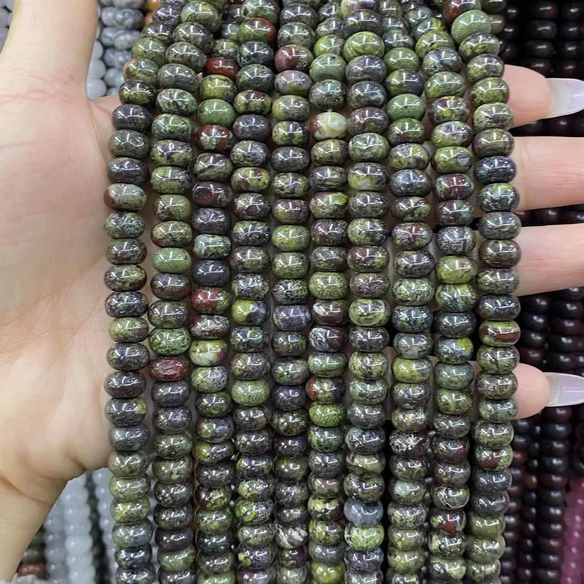Round Rondelle Beads 2x4mm 4x6mm 5x8mm Quartz/Jasper/Agate