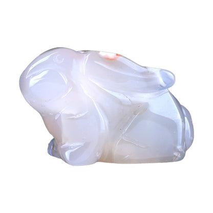 Rabbit Statue Hand Carved Animal Figurine