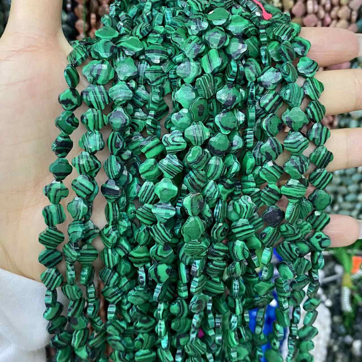 Leaf Clover Beads 8mm Quartz/Jasper/Agate/Crystal