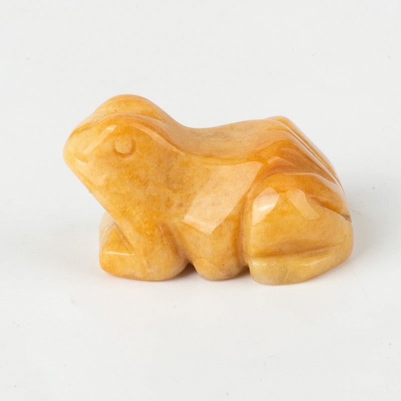 Frog Statue Hand Carved Animal Figurine