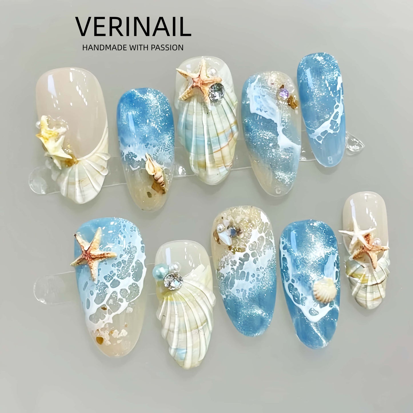 Press On Nails Color Blue PDD01