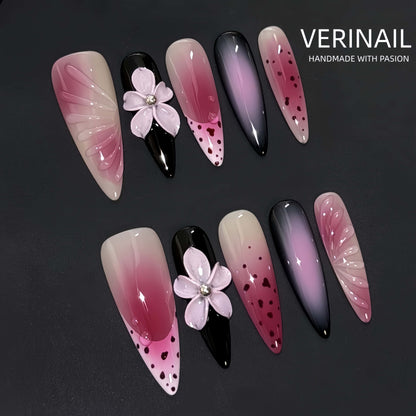 Press On Nails Color Purple CP03