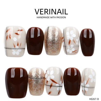 Press On Nails Color Brown DL04