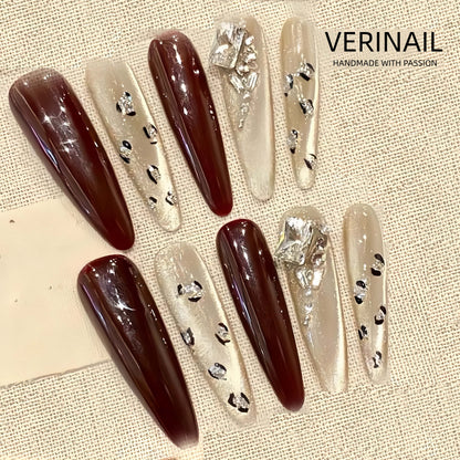 Press On Nails Color Brown PDD01