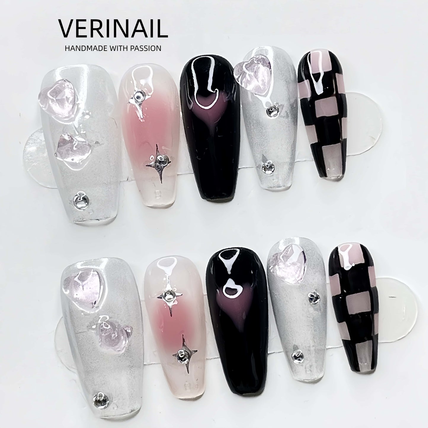 Press On Nails Color Black PDD01