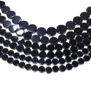 Coin Shape Black Onyx Beads