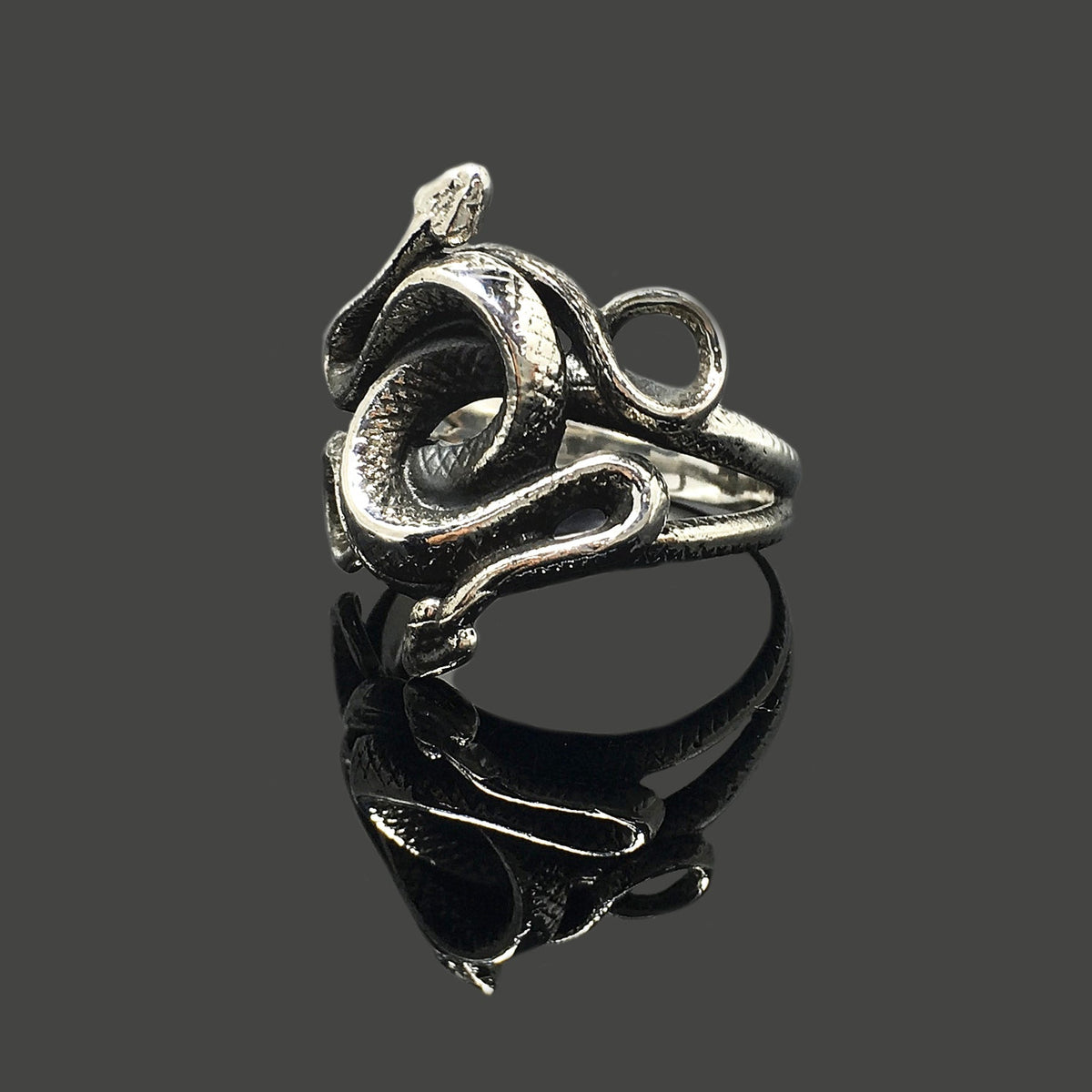 Retro 925 Sterling Silver Snakes Ring