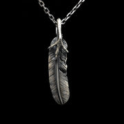 Left Eagle Claw Feather Retro 925 Silver Pendant Takahashi Goro