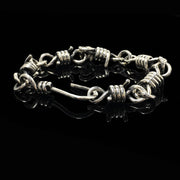 Retro Sterling Silver Twisted Rope Clasp Chain
