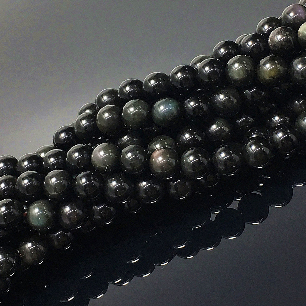 Higher Quality Rainbow Obsidian Round Beads