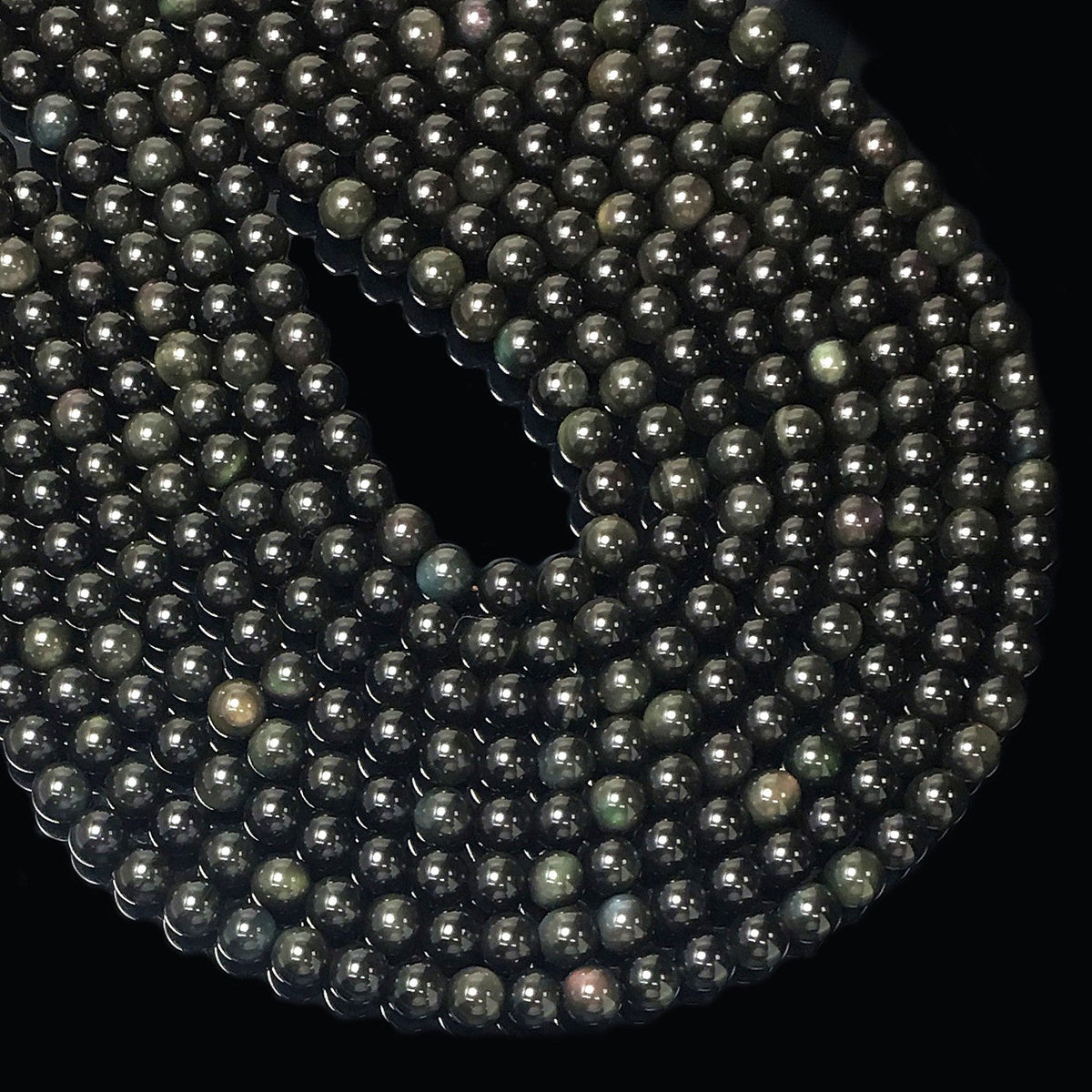 Higher Quality Rainbow Obsidian Round Beads