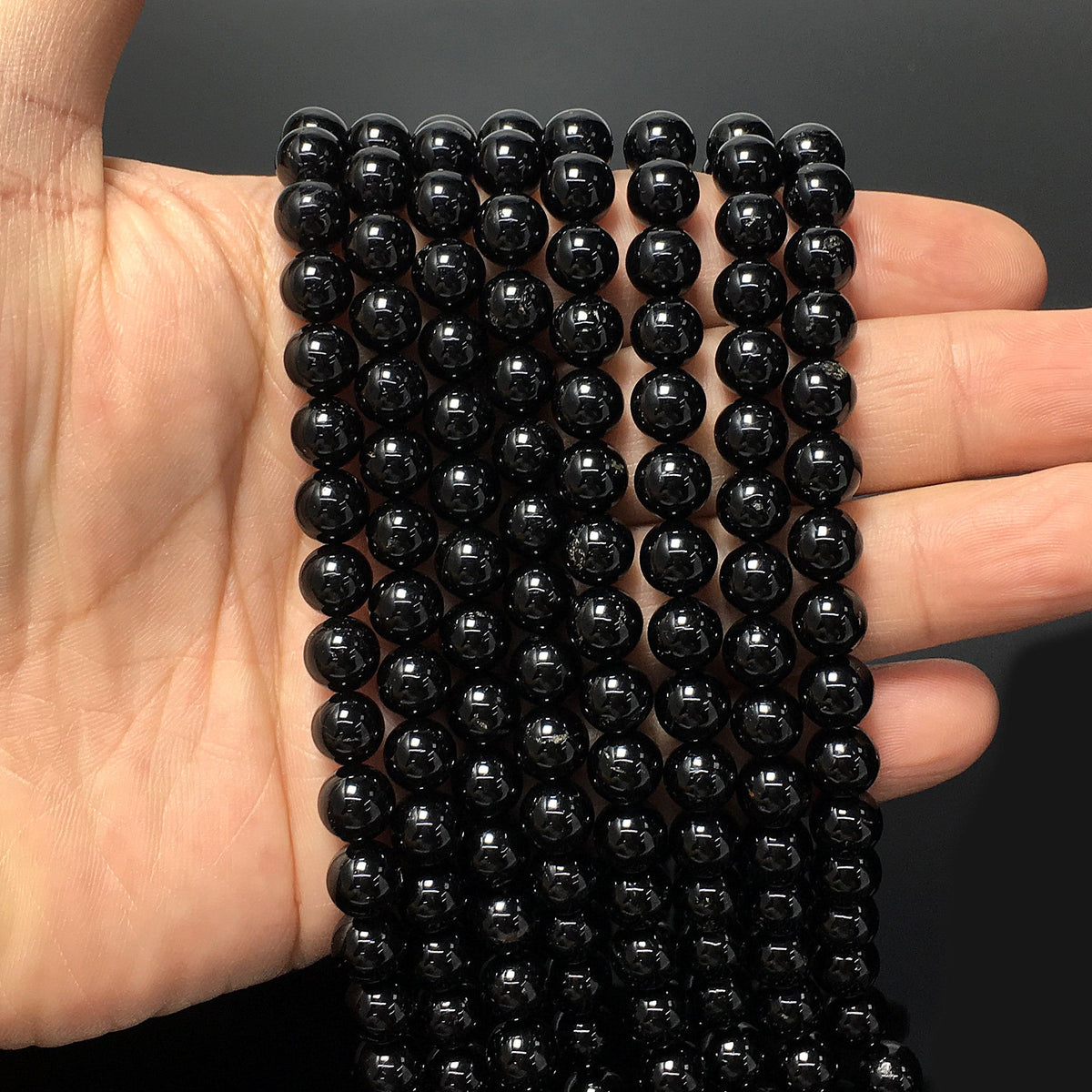 Higher Quality Black Tourmaline Round Beads