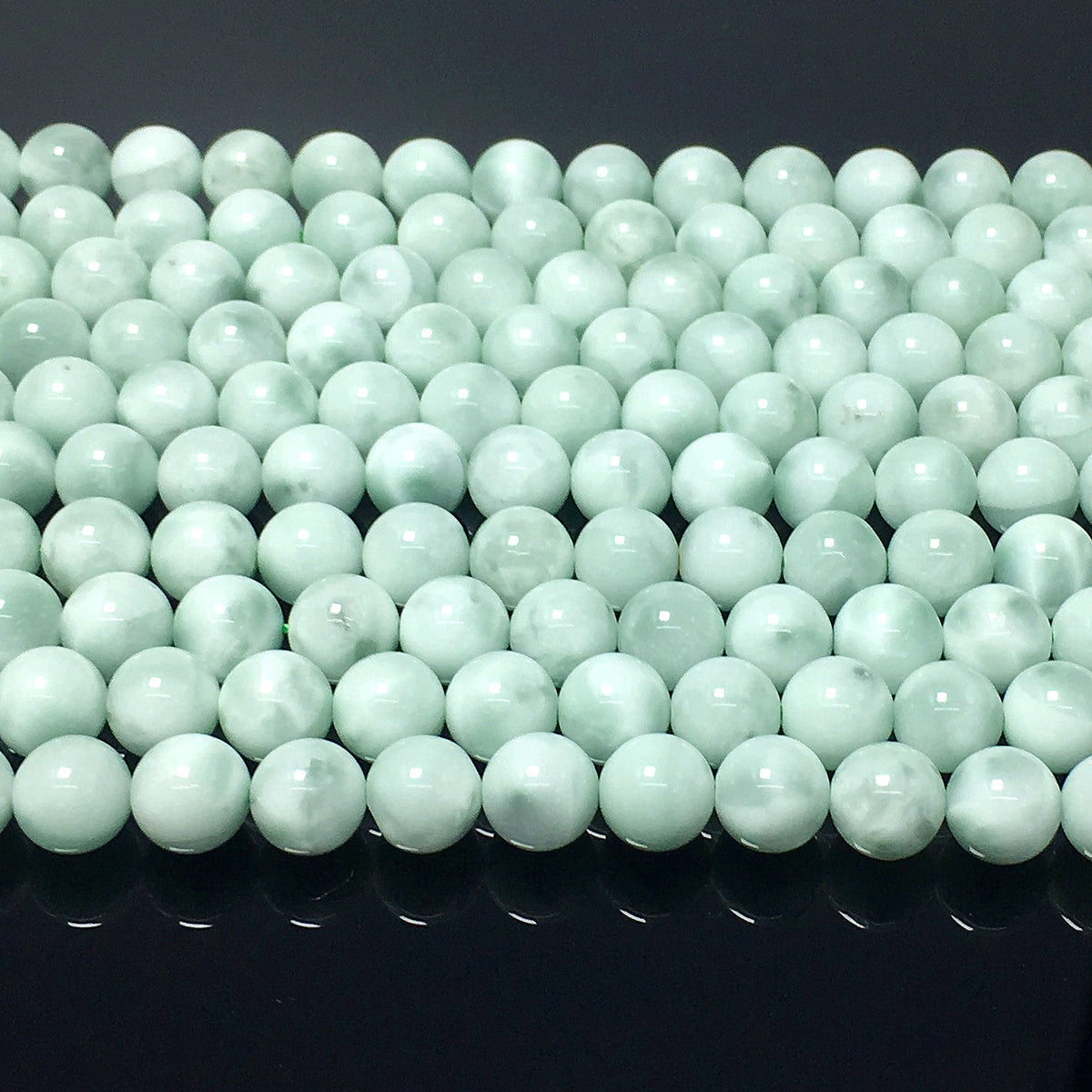 Higher Quality Green Angelite Round Beads