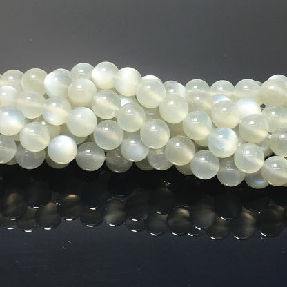 Higher Quality Grey Milky Moonstone Round Beads
