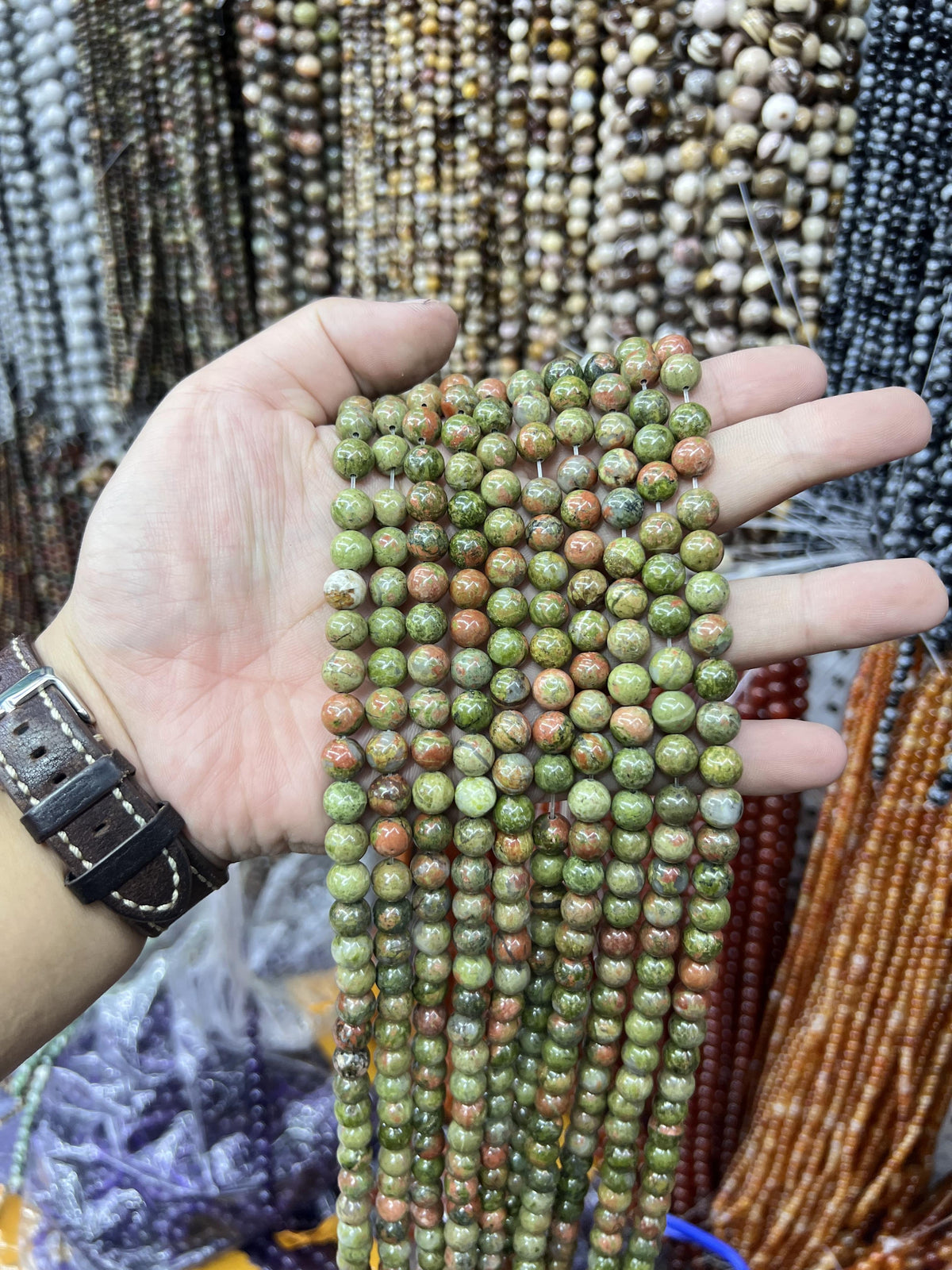 $2.5--8mm semi precious beads #1 Free Shipping