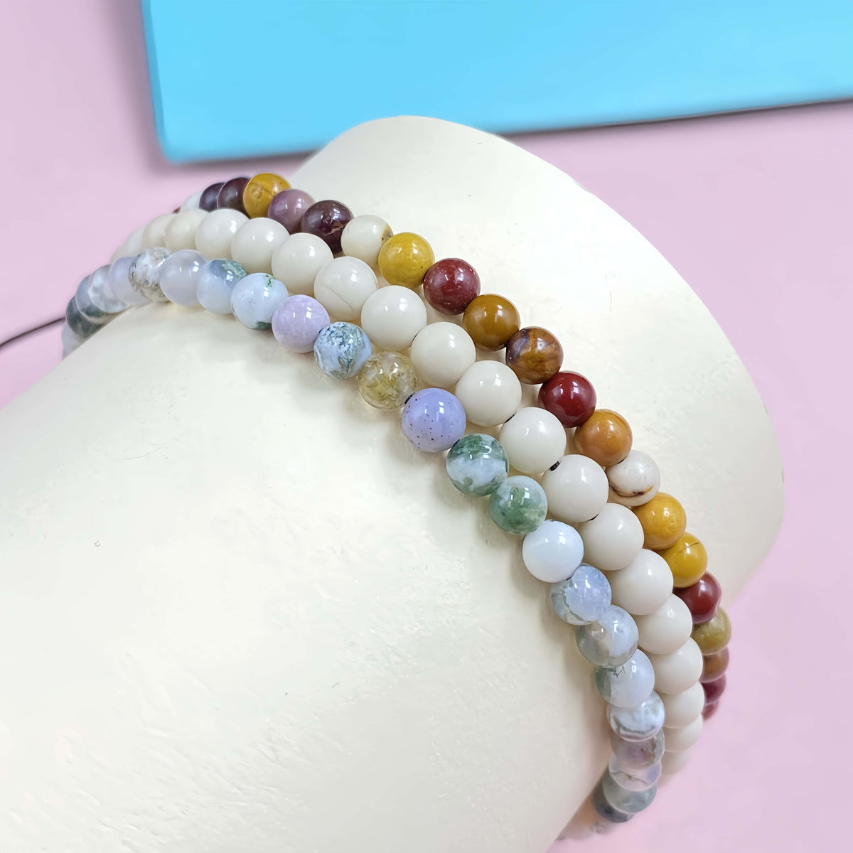 Triple Braided Rope Crystal Bracelet for Strenght and Power
