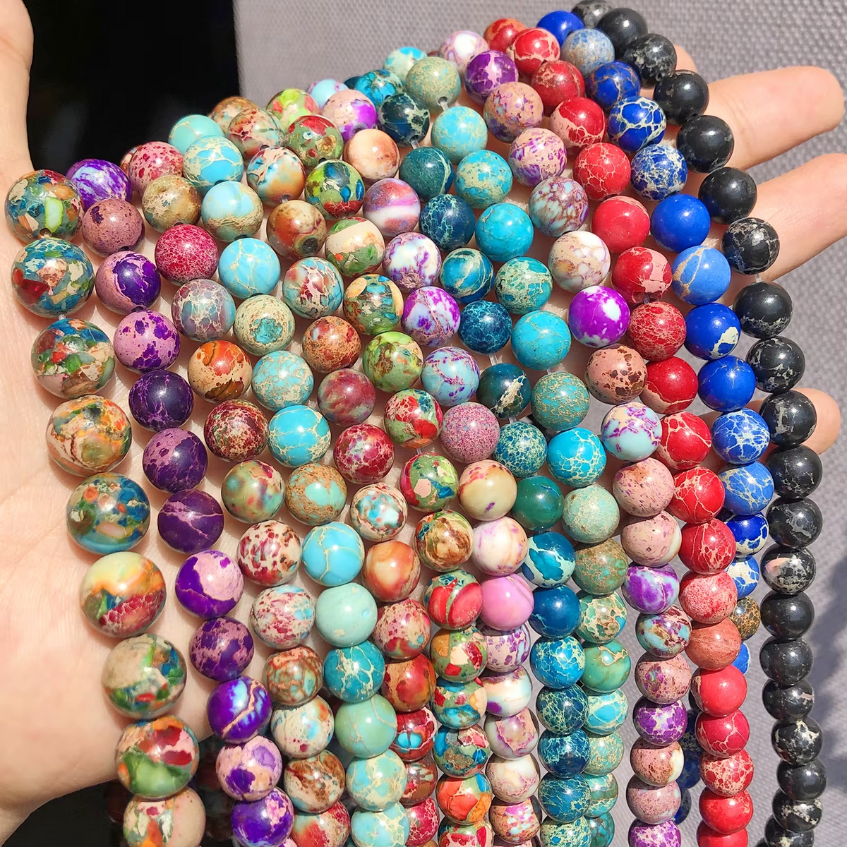 Sea Sediment Imperial Jasper Loose Beads Free Shiping