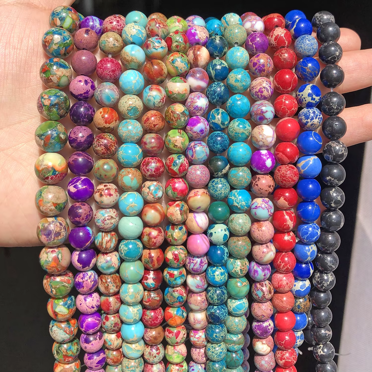 Sea Sediment Imperial Jasper Loose Beads Free Shiping