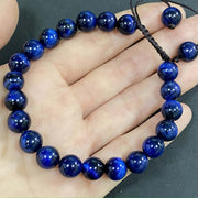 Blue Tiger's Eye to Improve Sleep Braided Rope Crystal Bracelet