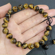 Tigers Eye Braided Rope Crystal Bracelet for Strenght and Power